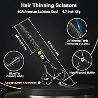 Vista 3 de CIICII - Juego de tijeras profesionales para peluquería