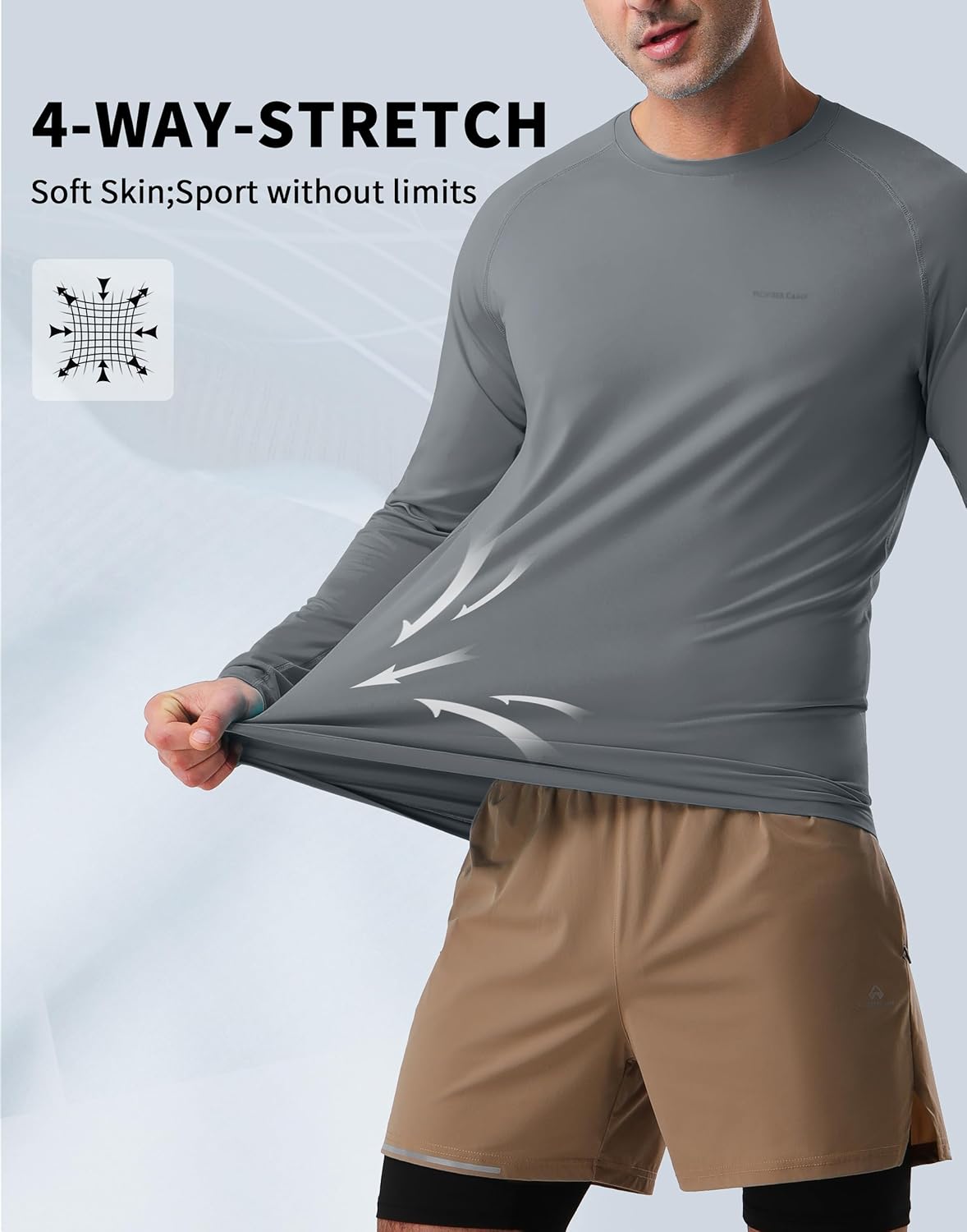 Pioneer Camp Men's Sun UV Protection SPF Shirts UPF50+ Rash Guard Long Sleeve Lightweight Hiking Quick Dry Running Swim Shirt - Image 4