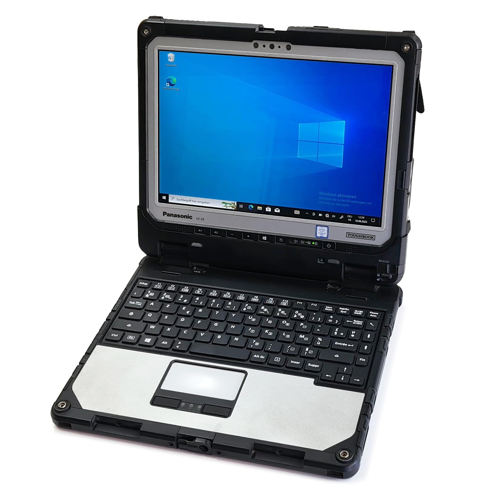 Panasonic Toughbook CF-33 MK1 – Robustes 2-in-1 Notebook mit Abnehmbarer Tastatur, Intel Core i5, 8GB, 256GB SSD, AZERTY-Tastatur, Win 11 kompatibel/Win 10 vorinstalliert (Generalüberholt)