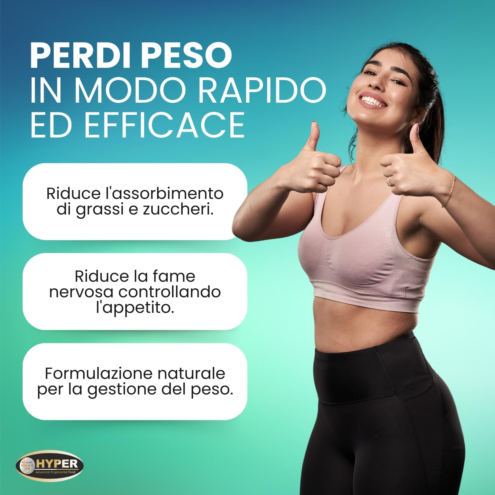 Hyper Chitosano Glucomannano 3x120 Compresse - Dimagrante che Favorisce la Perdita di Peso agendo come Brucia grassi e Riduce la Fame Nervosa riducendo i carboidrati ed i ed i Grassi Assorbiti