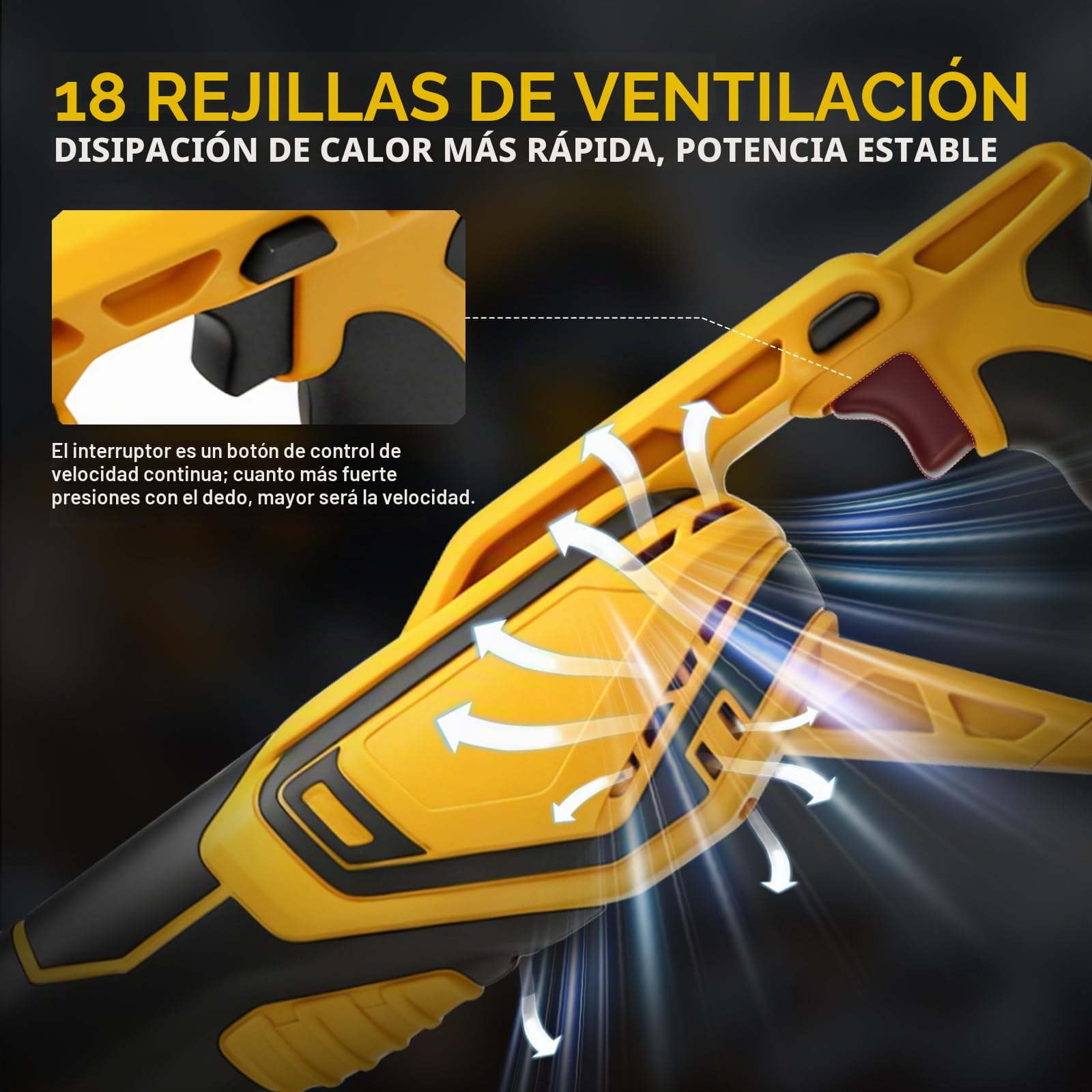 Sierra de sable con batería para Dewalt 20 V, 3000 SPM, batería de sierra de repro, velocidad variable con 8 hojas de sierra para cortar madera, metal y plástico (sin batería)
