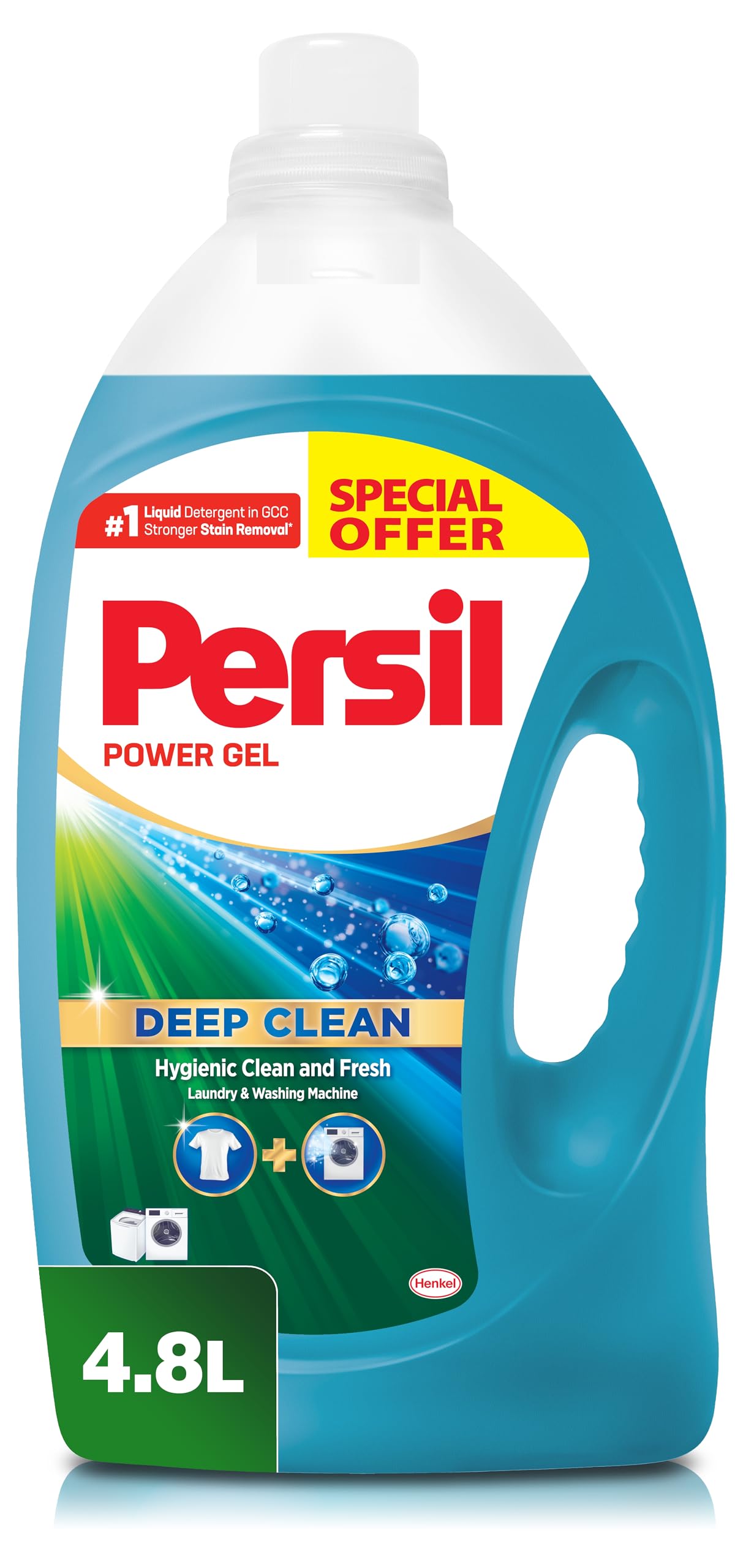Power Gel Liquid Laundry Detergent, With Deep Clean Technology,4.8 L