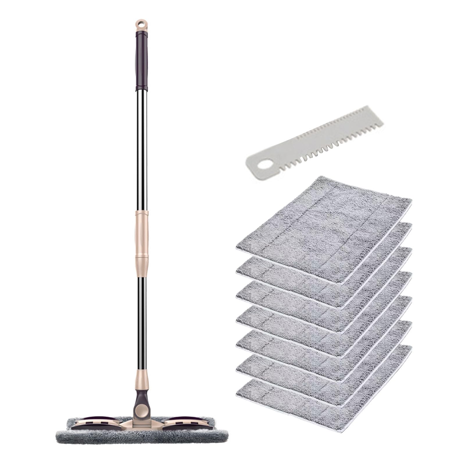 Mopa plana de aluminio ajustable para el hogar de 360 grados, almohadilla de microfibra para quitar el polvo, herramienta perezosa, mango de 133 cm