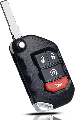 Miniatura 1 de Llavero de repuesto para Jeep Wrangler 2018 2019 2020 2021 2022 Gladiator 2020-2022 OHT1130261 5461A-1130261 Control remoto de entrada sin llave