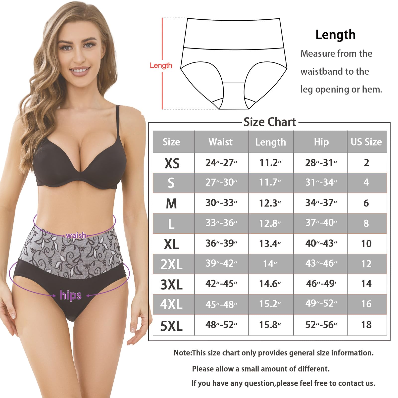 Damen Sexy Stretch Weiche Panty Unterwäsche Komfort Kontrolle Höschen Damen Baumwolle Slip Multipack