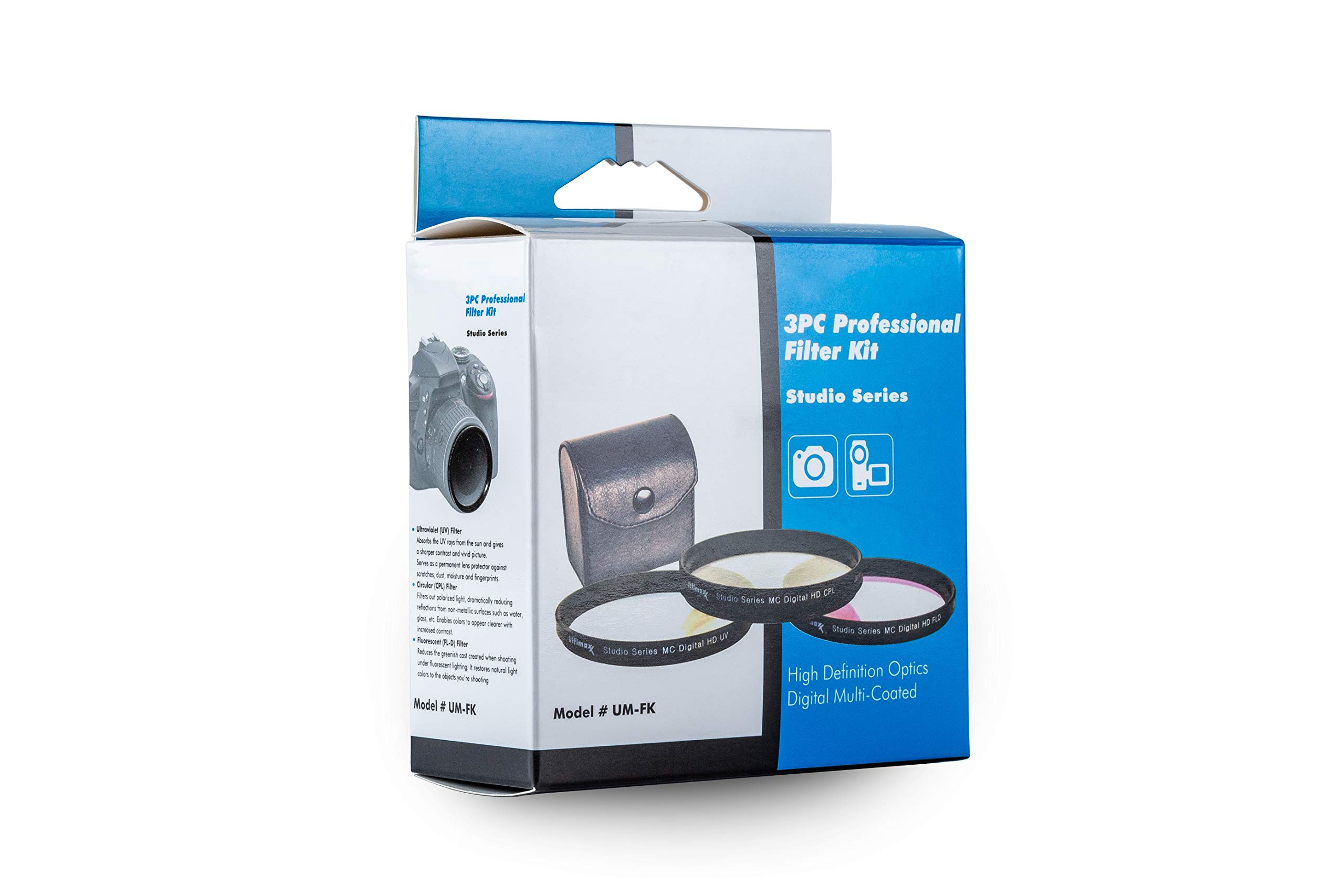 Ultimaxx - Juego de filtros profesionales para cámaras DSLR/SLR (3 unidades)
