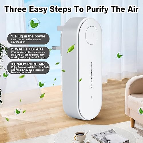 Miniatura 3 de Purificador de aire Magair 2026 - Enchufe para dormitorios, baños, armarios y habitaciones de mascotas (2 unidades)