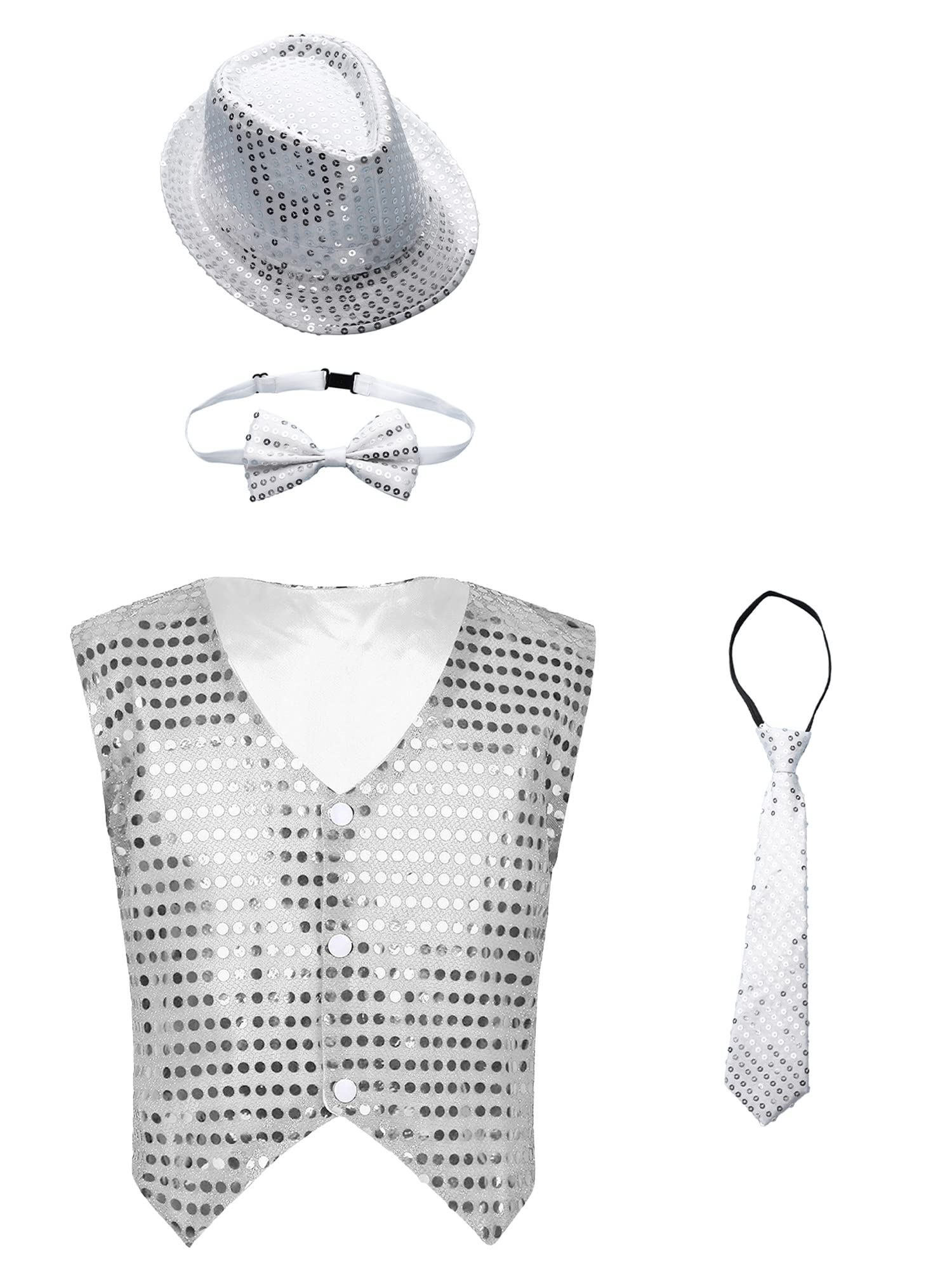 CHICTRY Costume Disco Paillette Brillant Vest Gilet Enfant Garçon Fille Tenue Danse Moderne Jazz Accessoire Halloween Carnaval Cosplay A Bleu Royal 2-3 Ans CHICTRY Costume Disco Paillette Brillant Vest Gilet Enfant Garçon Fille Tenue Danse Moderne Jazz Accessoire Halloween Carnaval Cosplay A Bleu Royal 2-3 Ans