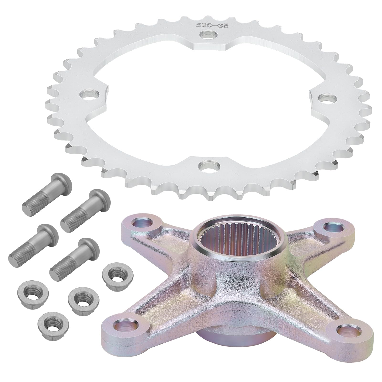 Kettenrad Hinterachse & Nabenhalter Satz Passend für Yama-ha YFZ450 Raptor 700 2004-2024 1S3253860000 5TG253860000 5TG254381000