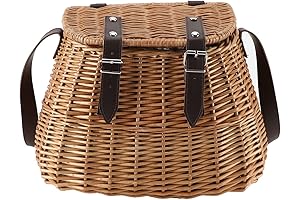 Fishing Creel Basket, Wicker Picnic Basket