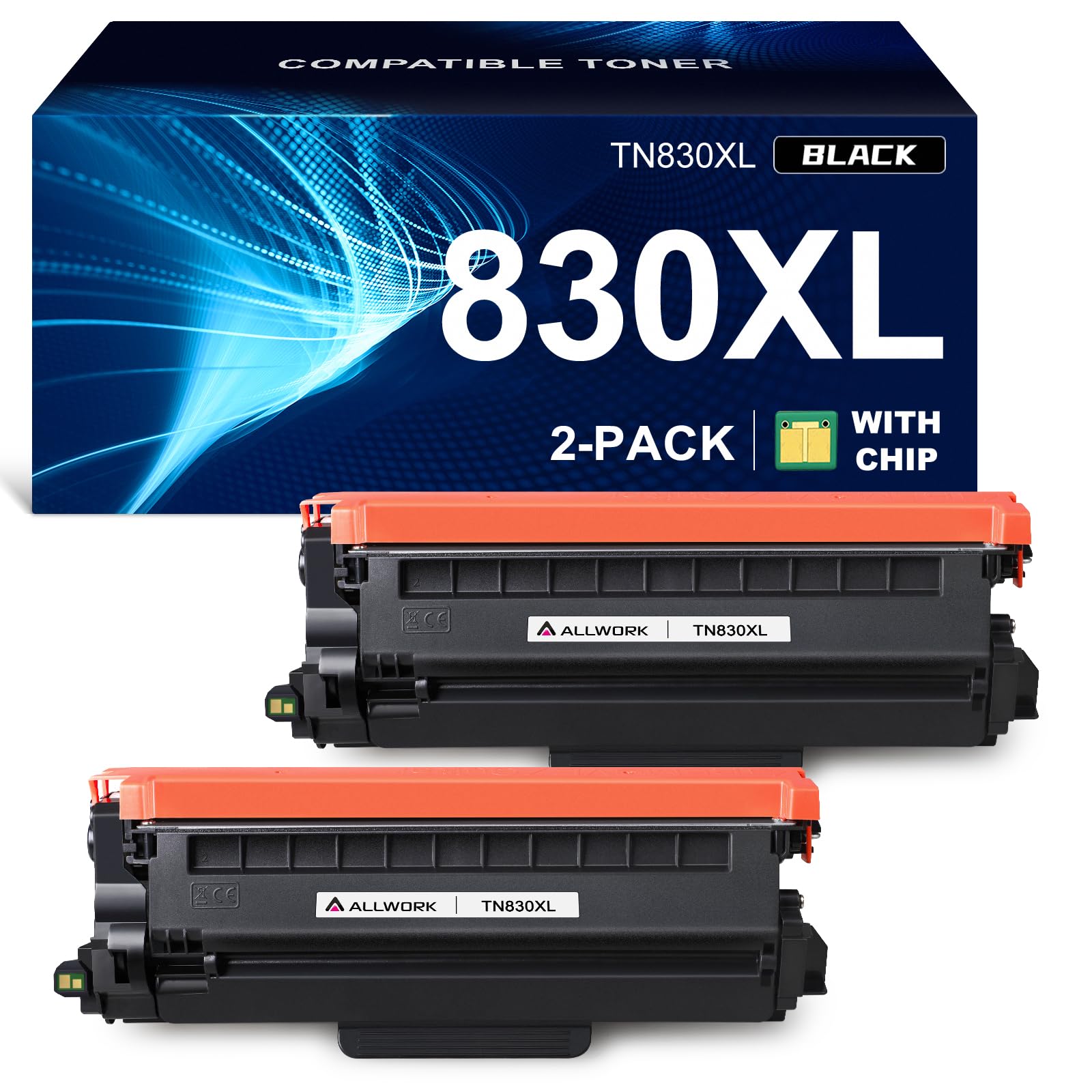 TN830XL Toner Cartridge Compatible Replacement for Brother DCP L2640DW L2647DW HL L2420DW L2460DW L2460DWXL L2465DW L2480DW L2865DW MFC L2820DW
