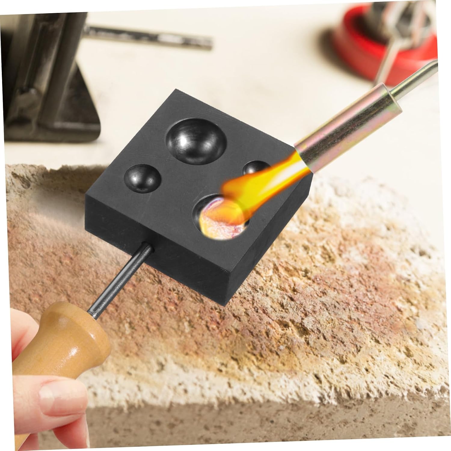 Multi-use Graphite Ingot Mold for Precision Glass Blowing and Casting Durable Graphite Molds for Crafting Unique Candle Holders and Jewelry Tool for Lampworkers and Artisans