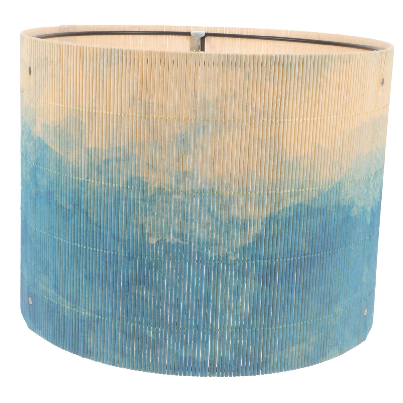 AUTSUPPL Bamboo Lampshade 11.81 Inch Hanging Light Shade with Watercolor Gradient for E27 Table and Pendant Lamps Home Decorative Lighting