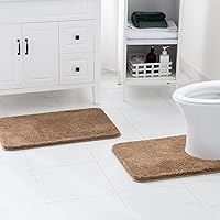 Vista 47 de MIULEE - Juego de 2 tapetes para baño, absorbentes, microfibra esponjosa y gruesa, con reverso antideslizante, lavable a máquina, para baño, ducha