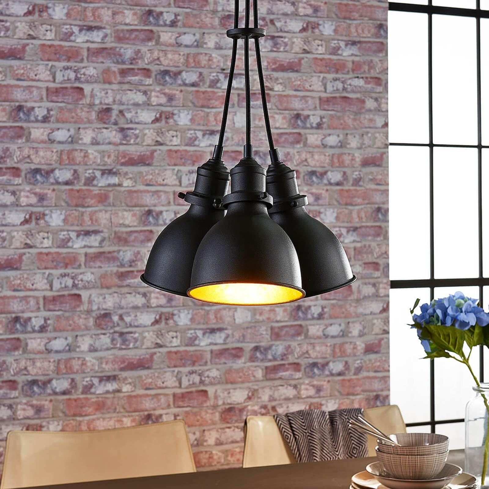 Lindby Lámpara De Techo 'Zylindro' En Negro Textura, Tela, Tejido, Seda