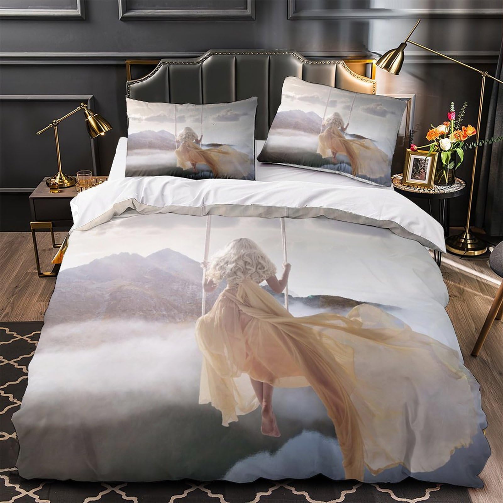 Linge de lit style botanique aquarelle pour créer une chambre parentale cocooning
