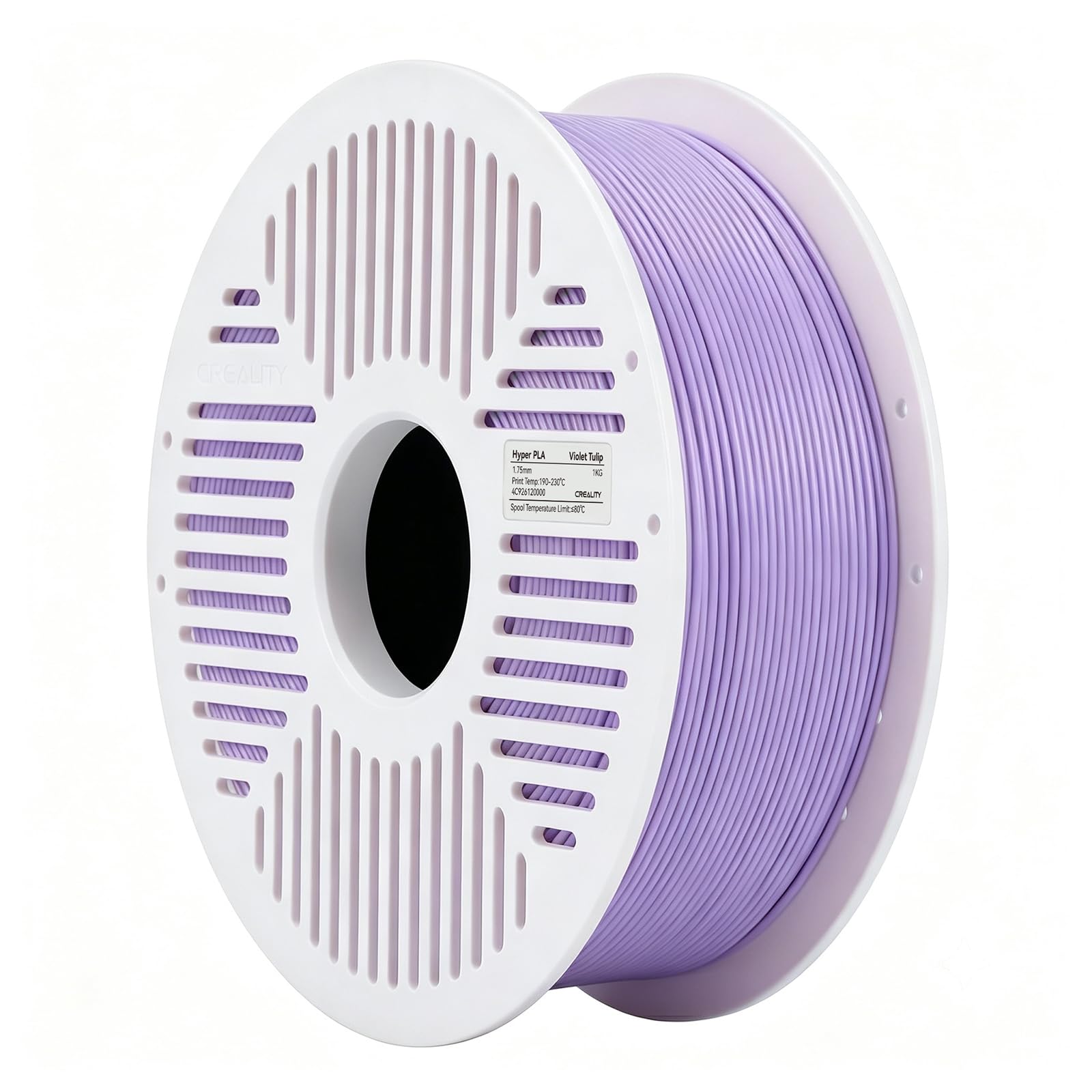 Creality PLA Filament RFID 1.75mm with Reusable Spool 1KG, High Speed Up to 600mm/s, Purple Tulip, 1-Pack