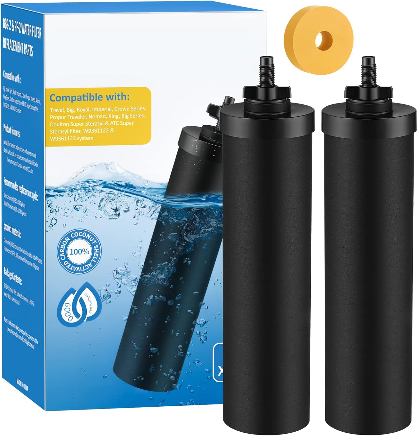 Water Filter Replacement Compatible with Berkey Water