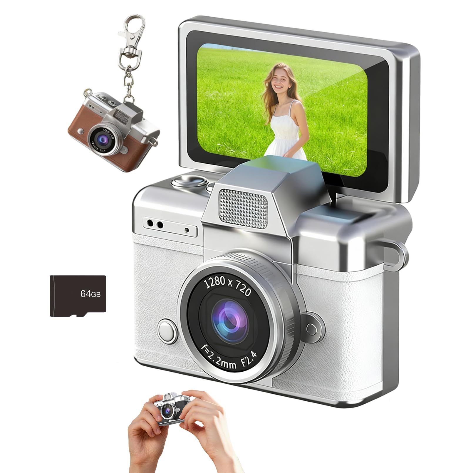 Buy Mini Digital Camera Keychain with 1.47 in LCD Screen 1080P