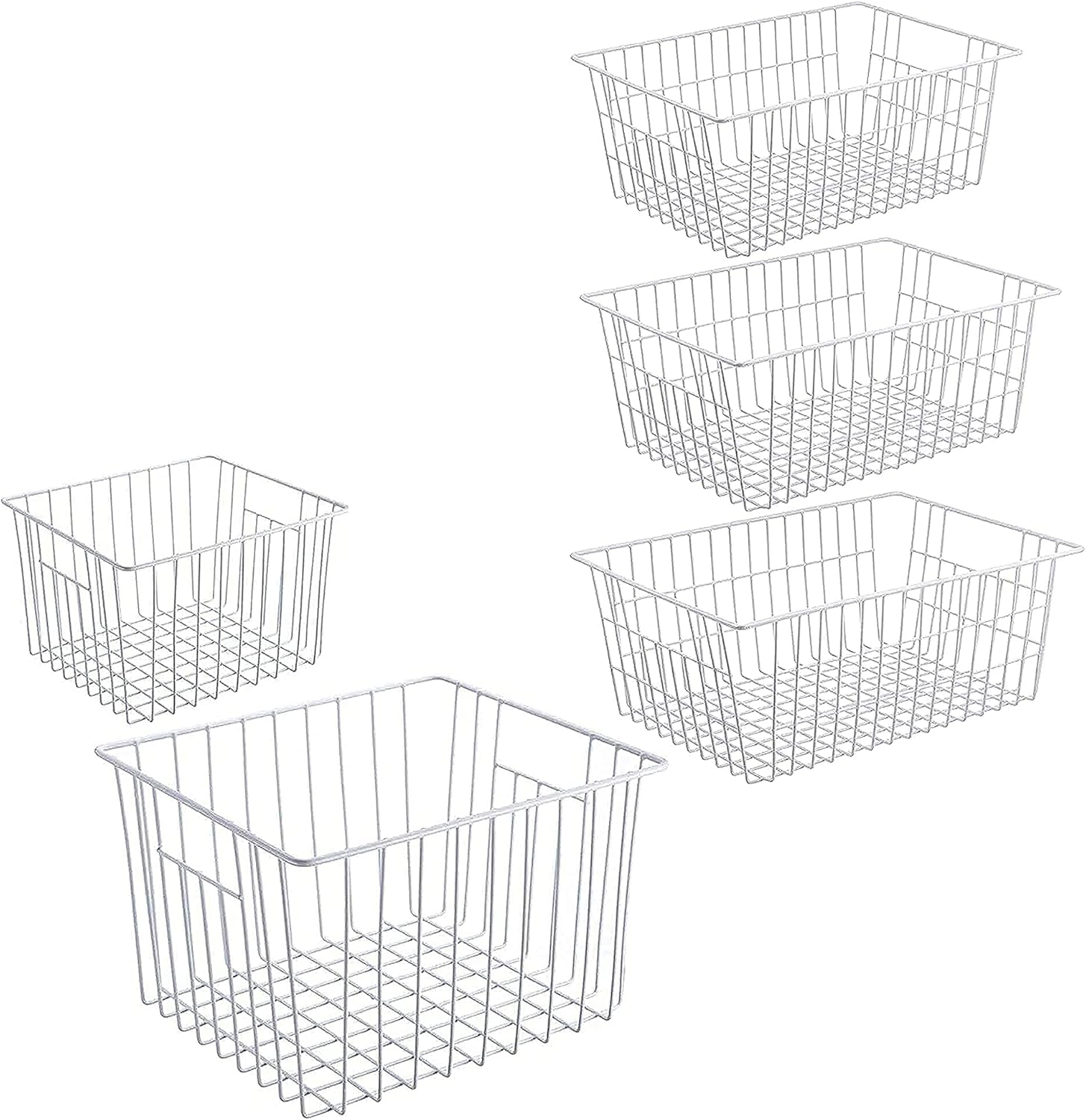 iPEGTOP Deep Refrigerator Freezer Baskets, Large Household