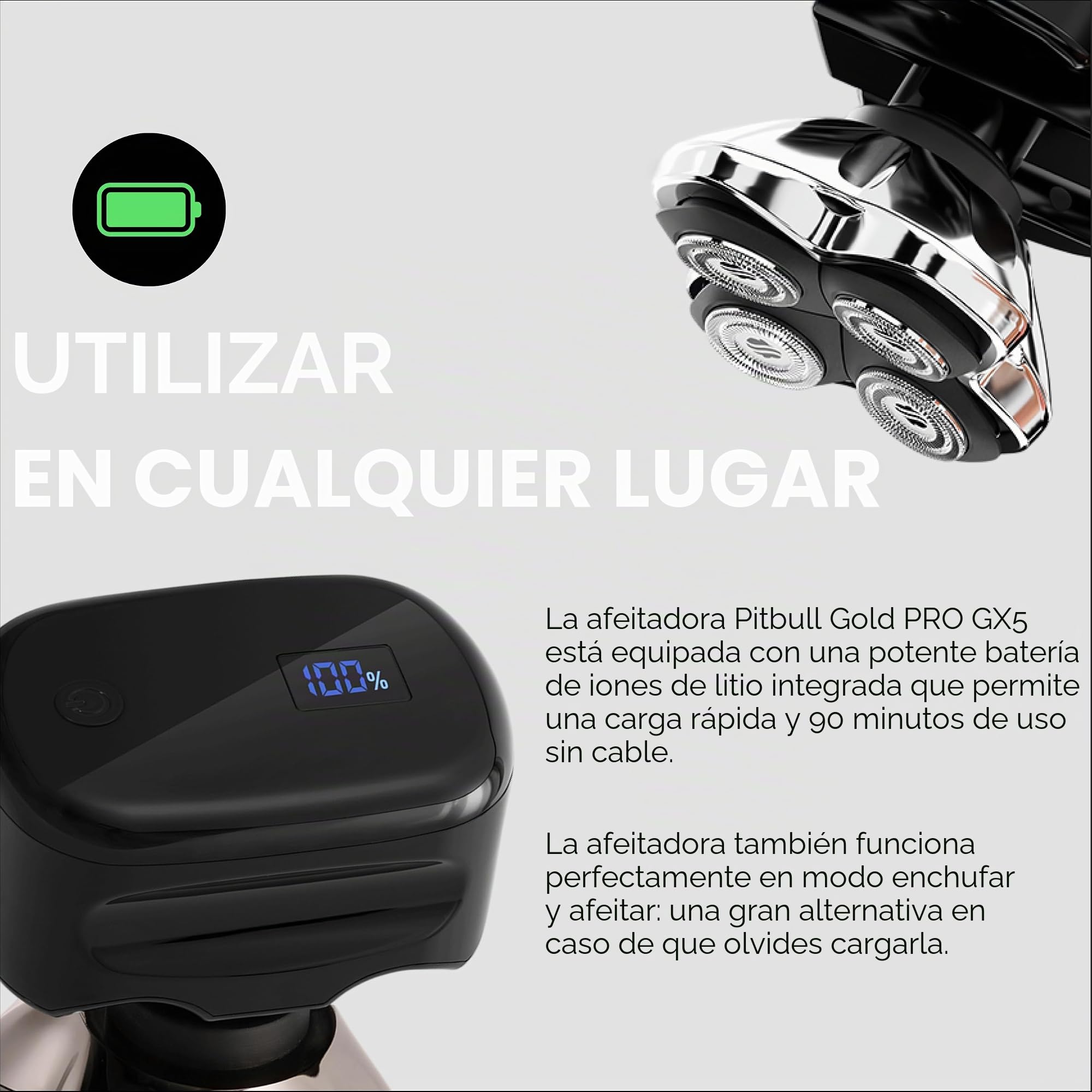 Skull Shaver Pitbull Gold Pro GX5 – Afeitadora para Cabeza y