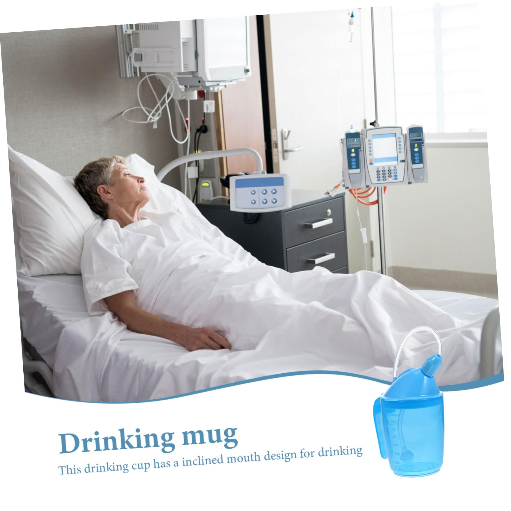 Healvian 3piezas Taza Antiderrame Para Dieta Líquida Vaso De Alimentación Para Mayores y Discapacitados Diseño Ergonómico y Práctico Para Maternidad y Pacientes Cama Degradado