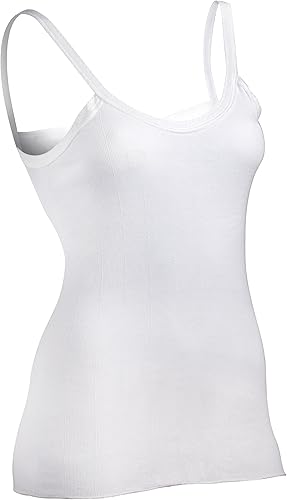 Indera Chaleco sin mangas para mujer 100% algodón 1x1 acanalado (paquete de 3)