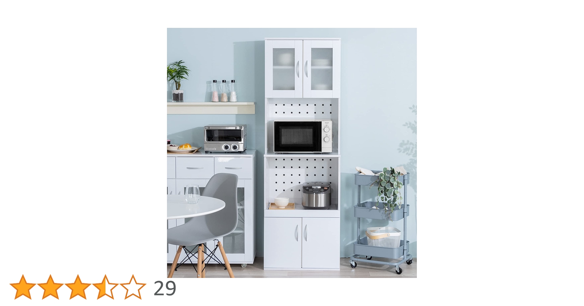 シルバー レンジボード ガラス扉付き シルバー レンジボード ガラス扉付き 食器棚