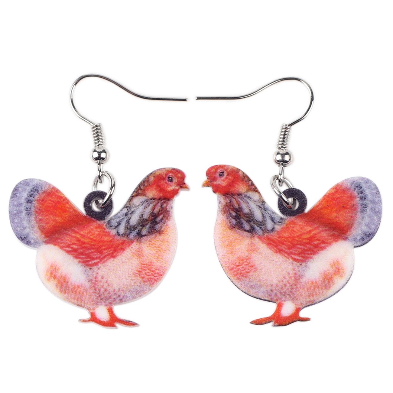 LONYOO Acryl Henne Huhn Ohrringe baumeln Bauernhof Tiere Mode Schmuck lustig Huhn Geschenke für Frauen Mädchen Charmas