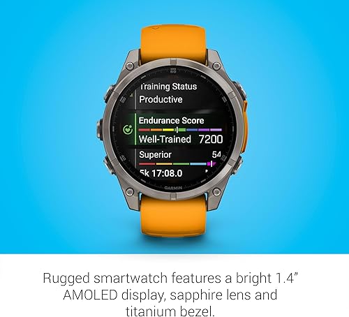 Miniatura 3 de Garmin Fenix 8 Premium Multisport GPS Reloj inteligente para correr, 47 mm | AMOLED, Certificado para buceo, linterna incorporada | Titanio con