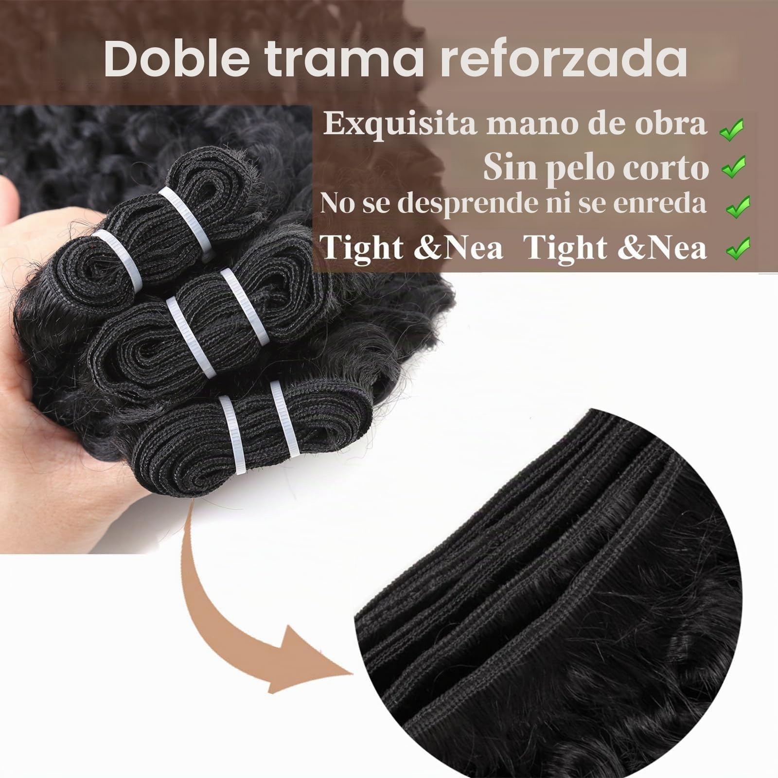 Burmese Curly Bundles Human Hair Extensions Paquetes De Cabello Humano Rizado Birmano Con Punta Rizada Elástica Sujetar Bien El Rizado Negro Natural 100g/PC 1 Bündel 20 Inch