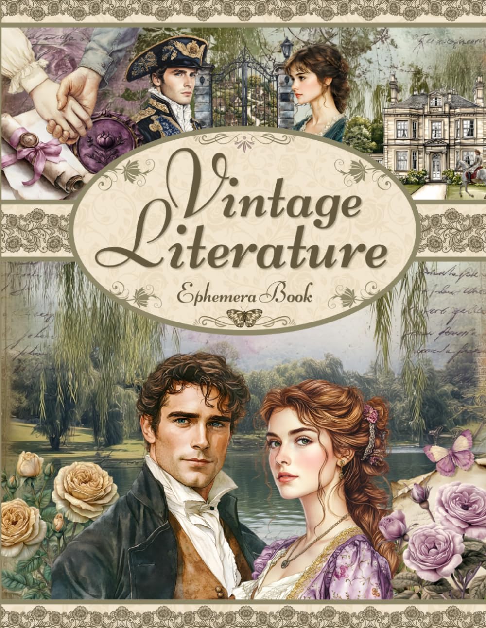 Vintage Literature Ephemera Book: 320+ High-quality Images from Classic Novels by famous female Authors from the Regency and Victorian Eras to cut and ... Journaling, Mixed Media and more