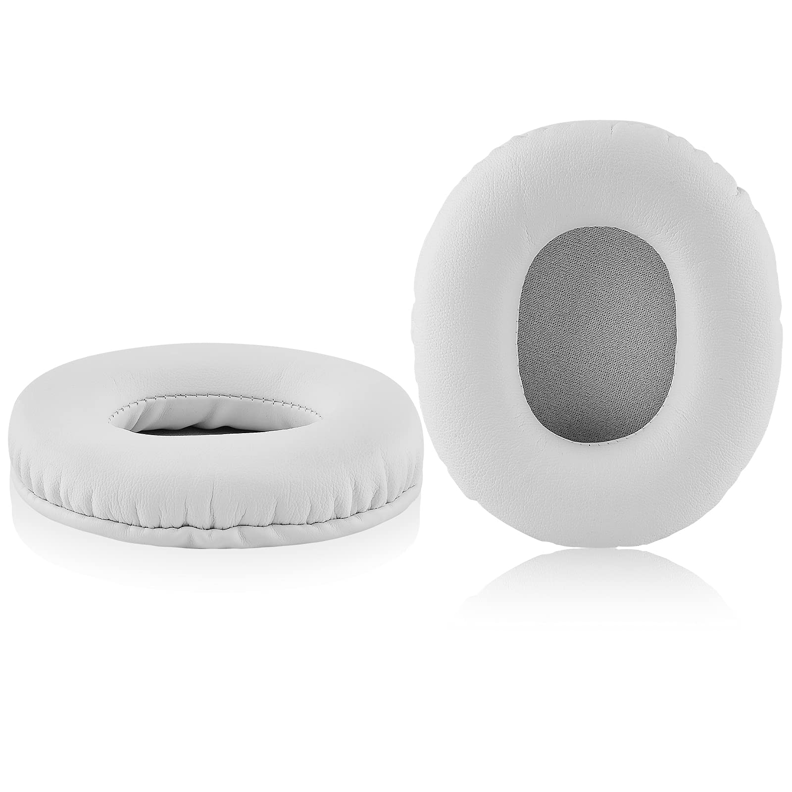 JarmorReplacement Earpads for Audio-Technica ATH M50X M40X M30X M20X Professional Studio Monitor Headphones with Protein Leather & Memory Foam (White)