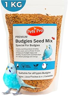 Pets Pro Premium Budgies Food Seed Mix 1KG | 100% Pure Quality | Special for Budgie and All ypes of Birds | Natural & Heal... Price In India