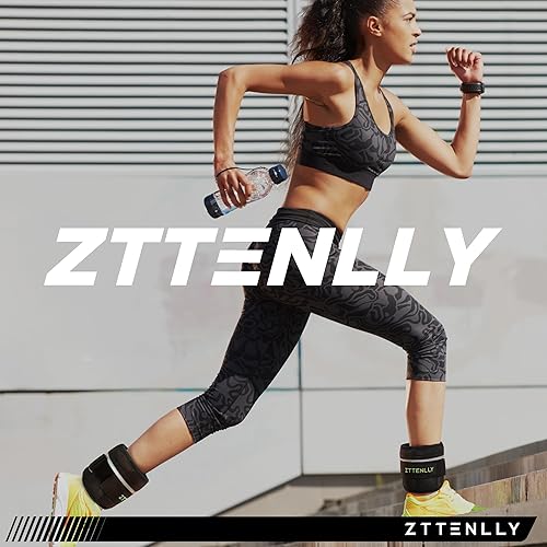 Vista 7 de Pesas ajustables para tobillo de 1-5101520 libras, par con bolsa de transporte, telas transpirables, ribete reflectante, entrenamiento de fuerza