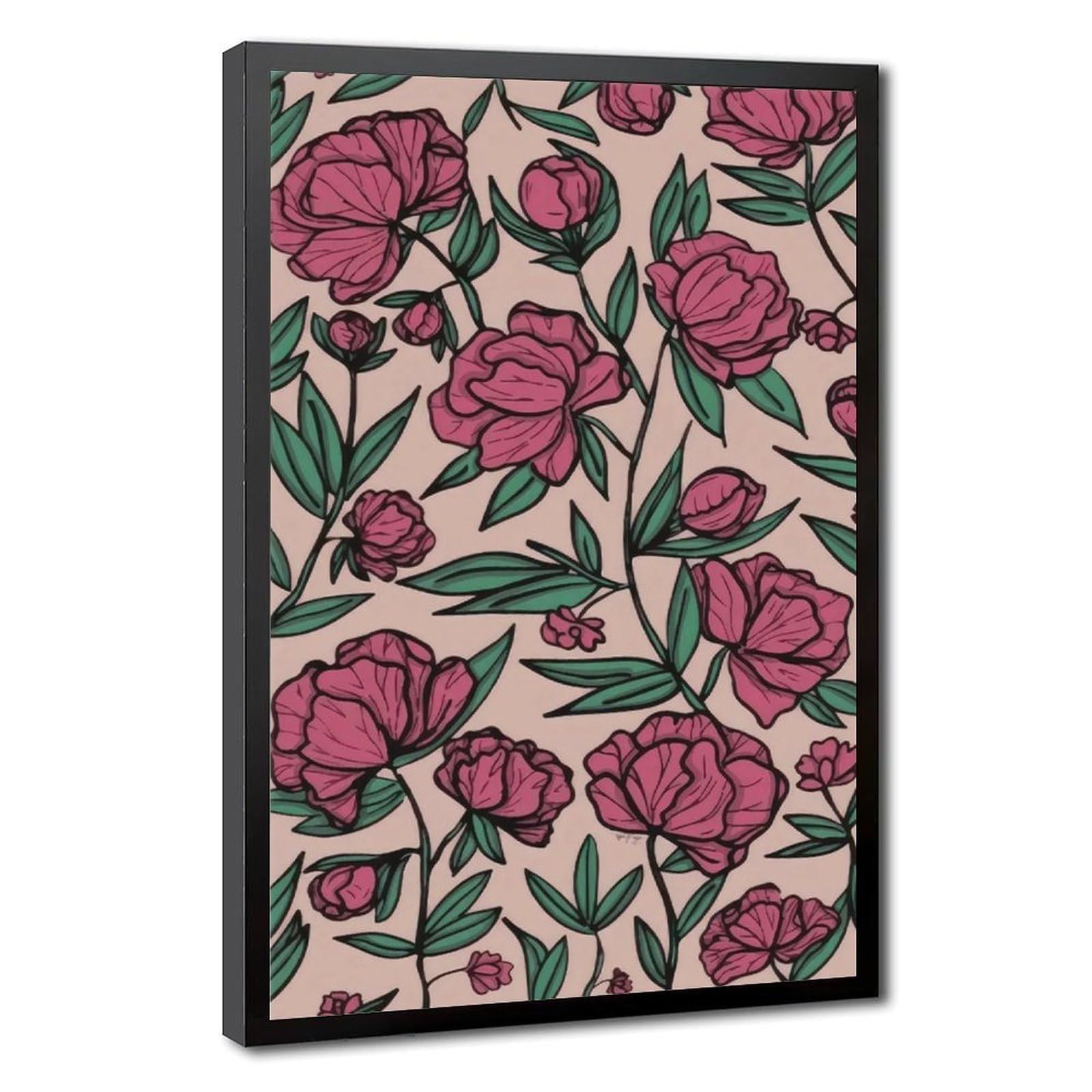 Bareronor Floral Poster Canvas Poster Bedroom Decor Landscape Office Room Decor Gift 20" L X 30" W