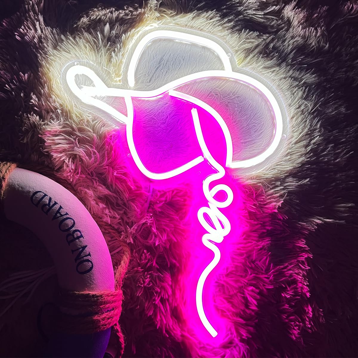 Vvkowsg Pink Cowgirl Hat Cowgirl Hat Led Neon Sign Super Bright Acrylic Dimmable Cowboy Led Light Cowgirl Neon Light Hat Neon Sign For Shop Window Store Display Beer Bar Nightclub Grand Opening Gift (Pink Cowgirl Hat)