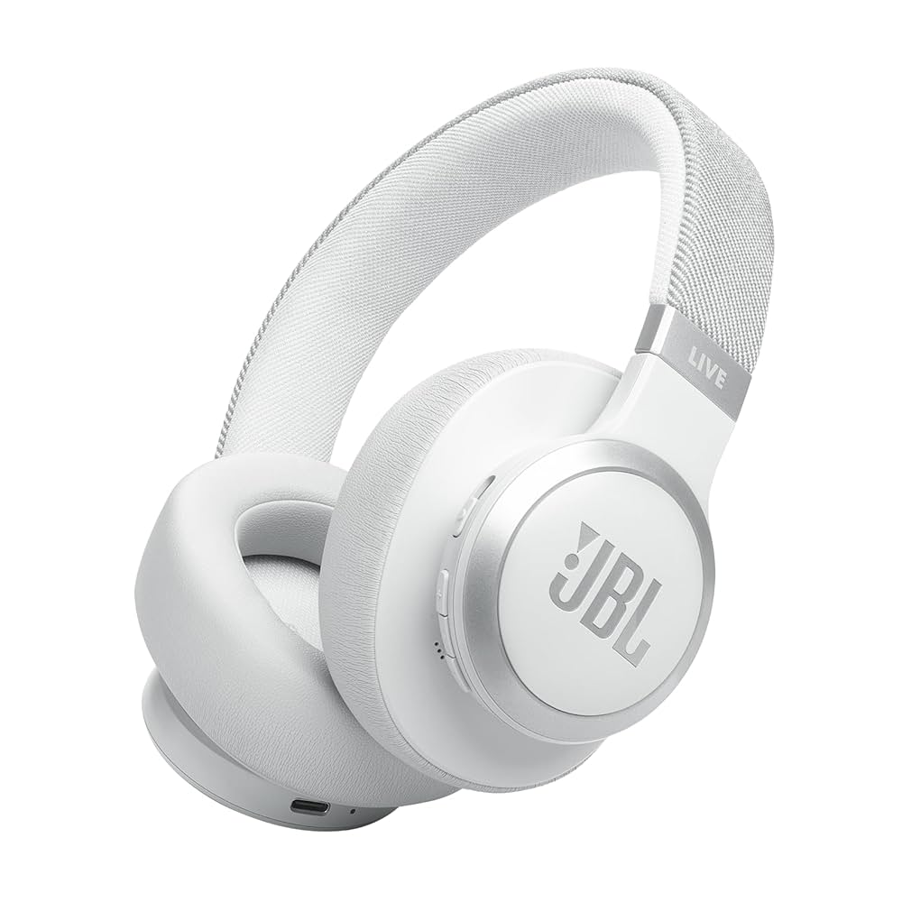 JBL LIVE 770NC ワイヤレスヘッドホン ホワイト Amazon.com: JBL Live 770NC - Wireless Over-Ear Headphones