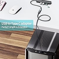 Vista 4 de PHIXERO [10Gbps] Adaptador USB C hembra a USB macho 3.1 Gen 2 (1 pie), adaptador USB A a USB C de carga rápida de 3A con transferencia de datos