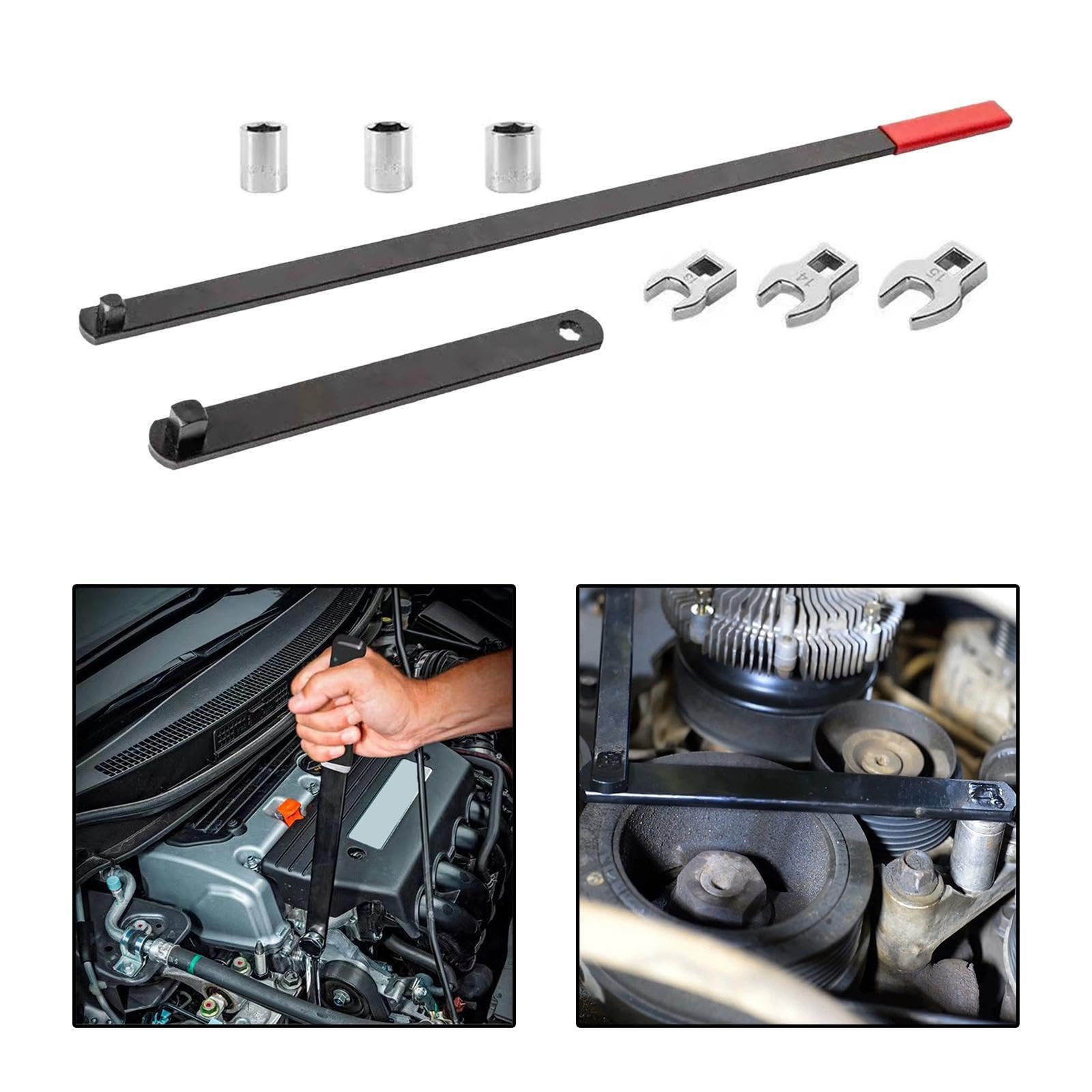 Herramienta Completa para reparación de Motores de automóviles, Juego de Llaves para Correas serpentinas, Equipo versátil para Quitar e Instalar