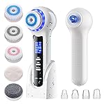 UMICKOO Face Scrubber Exfoliator with LCD Screen,Rechargeable Facial Cleansing Brush IPX7 Waterproof 3 in 1 Blackhead Remover Vacuum for Exfoliating,Massaging and Deep Pore Cleansing