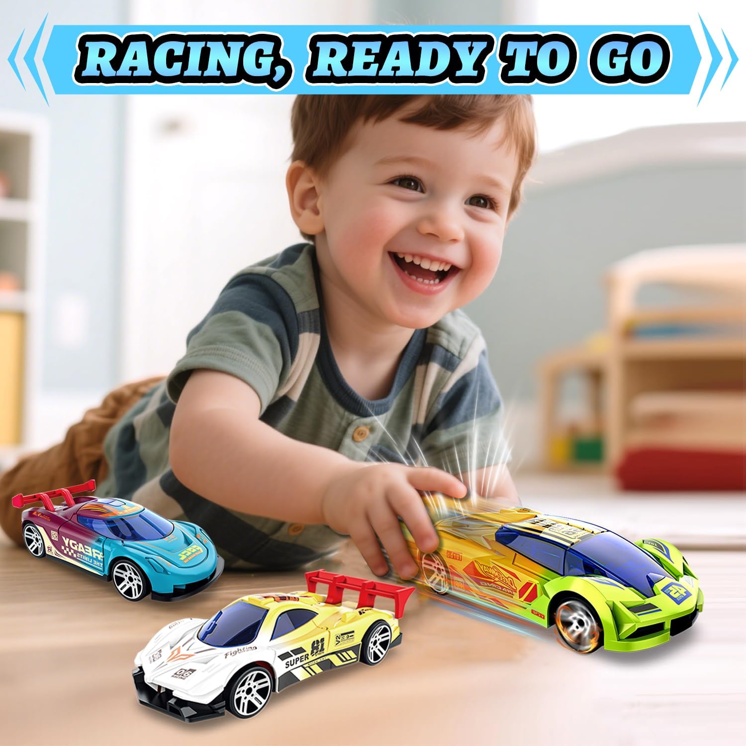 Color Changing Cars (6PCS), Bath Toys for Kids Ages 3-8, Car Bath Toys Bathtub Race, Birthday, for Boys and Girls