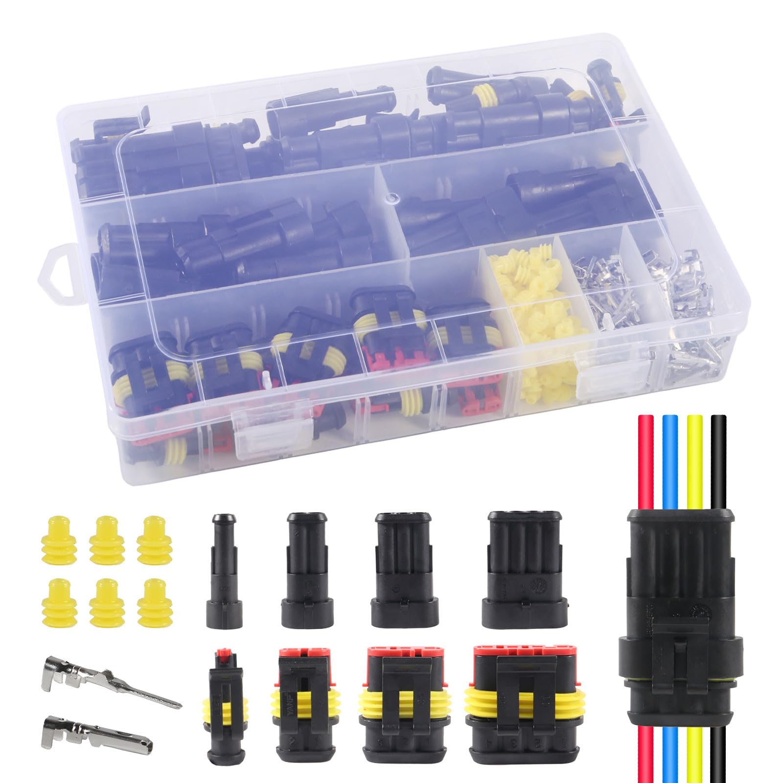 Wire Disconnect Plug Snapklik.com : 352Pcs Waterproof Connector Car Electrical Connector ...