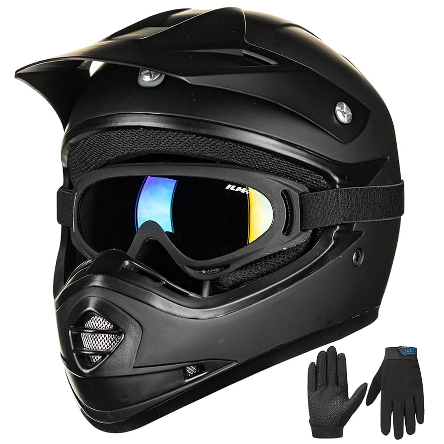 Lin5　モトクロス ヘルメット ゴーグル グローブ キッズ 子供用 Amazon.com: Youth Kids Offroad Gear Combo Helmet Gloves