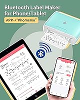 Vista 3 de Phomemo Impresora térmica portátil M04S con papel térmico no adhesivo blanco de 3.150 in 3 rollos