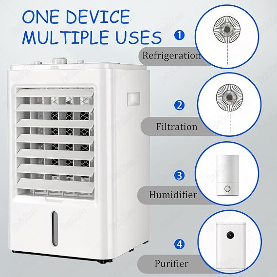 12V/24V Car Air Conditioner, Portable Cooling Fan, 3 Speed Evaporative Air Cooler for RV and Truck, Caravan Mini Air Conditioner 24V