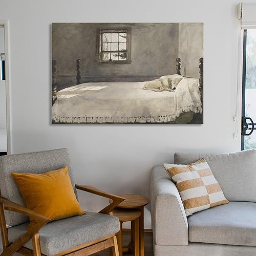 Miniatura 6 de Dormitorio principal por Andrew Wyeth Realismo Famoso Pintura Artista Pósteres de Arte de Pared Pinturas Lienzo Decoración de Pared Decoración del