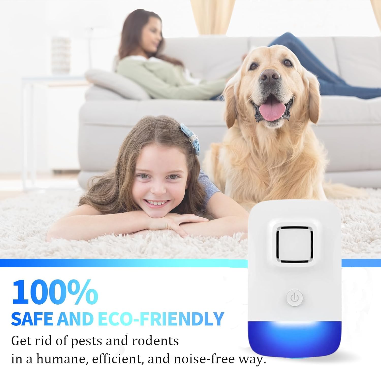 Ultrasonic Pest Control Repeller Plug in, Electronic ​Rodent Repellent​ for ​Indoor​ Home, ​Mosquito Repellent​, ​Cockroach Killer, ​Spider Repellent (1 Pack) - Image 4