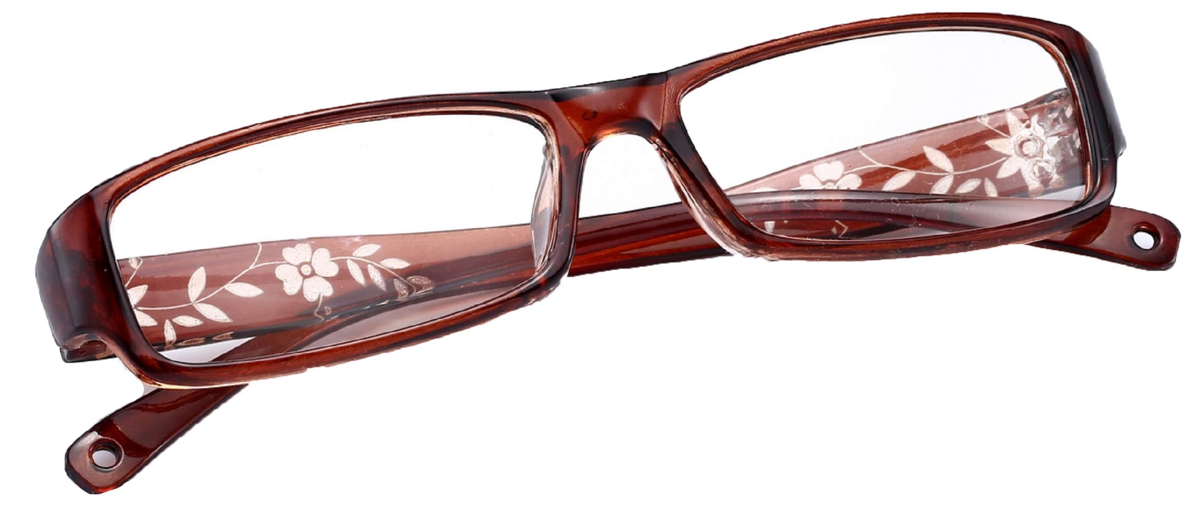 4sold Slim Flowers Reading Glasses +0.50 +0.75 1.00 +1.5 +2.00 +2.5 +3.5 +4.00 brand (Gray, 4.00) (Brown, 3.00)