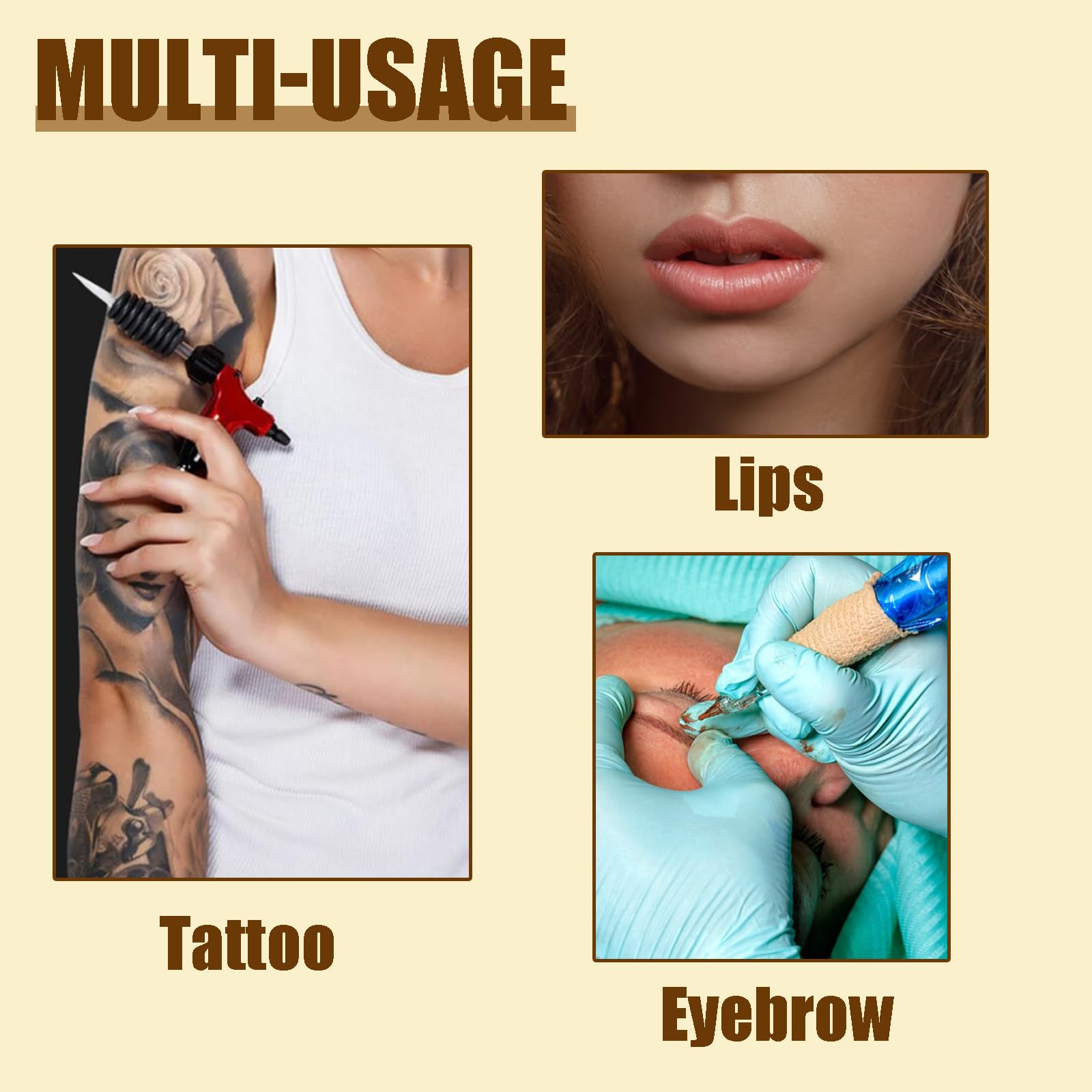 50 unidades de crema de tatuaje reparación, gel de vitamina A y D, bálsamo nutritivo para calmar la piel después de tatuajes, microblading y maquillaje permanente, ungüento hidratante para